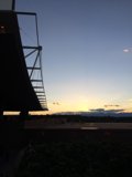Sunset View from Santa Fe Building with Plane