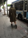 walking down the city street