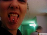 Pierced Tongue and Glowing Smile