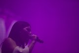 Solo Performance under Purple Lights