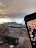 Selfie during a Cloudy Sunset
