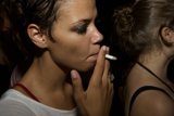 Smoking Lady in the Evening