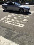 Tesla Model S at Crosswalk