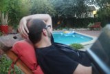 Relaxing by the Resort Pool
