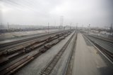 A Bustling Train Yard