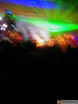 Blurry Club Party with Colorful Spotlights