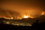 Flames Engulf Hills Above the City