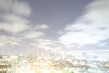 Blurry Night Skyline in the Metropolis