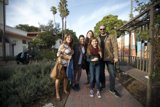 Family Fun on the Brick Walkway