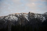 Winter Sunset on Snow-Covered Yosemite Peaks