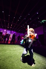 Young Child Celebrates at Baby Rave Dance Party