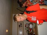 Red-Shirted Man enjoying a night out at the pub