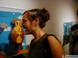 Smiling with a Stuffed Friend