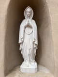 A Praying Mary Statue in Santa Fe Monastery