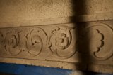 Ornate Wall with Blue and White Border