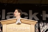Jeff M Addressing the Crowd under the Black Hat