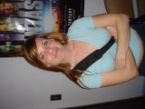 Young Woman Posing at Final Fantasy Movie Premiere