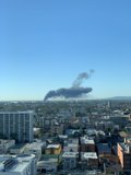 Smoke Billows from a Burning Office Building in San Francisco