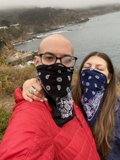 Bandana-clad Couple by the Lake