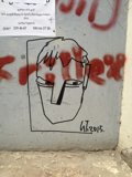 Minimalist Face Street Art