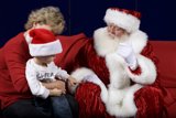 Christmas Cheer on a Red Couch