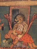 Ancient Painting of a Tiger and a Woman