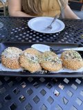 Delicious Brunch on a Black Tray