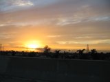 Sunset Cityscape on the Freeway