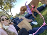 Relaxing at Mission Dolores Park