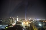 Nighttime Metropolis from High Rise Building