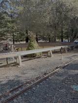 Miniature Railway Track Under Construction in Backyard
