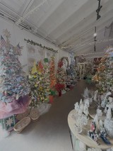 Festive Holiday Craft and Decoration Store Interior