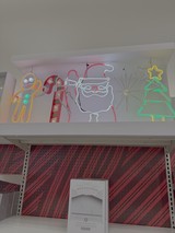 Festive Christmas Neon Light Display in Store