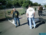 Group of People in Urban Parking Lot