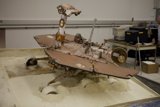 Miniature Rover Model on Wooden Table