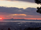 Sunset Over San Francisco Bay from East Bay Hills
