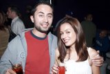 Grey Hoodie man enjoying drinks at a wedding