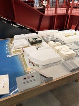 Architectural Scale Model in Red Grid Atrium Gallery