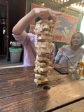 Jenga Fun at a San Francisco Pub