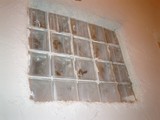 Broken Glass Block Window