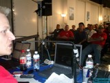 The Red Shirted Man in a Music Studio