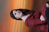 Pensive Woman at Dramatic Sunset Portrait