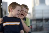 Joyful Boys in the City