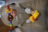 Baby Wesley Playing in Mesh Bouncy Seat