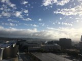 Los Angeles Skyscrapers and Clouded Blue Sky