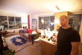 Man Relaxing in His Cozy Living Room