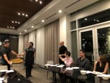 Dining at a busy restaurant in Los Angeles