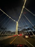 Illuminated San Francisco Bay Bridge at Night