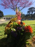 Flower Bouquet on the Green Grass