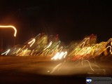 Illuminated Cityscape at Night